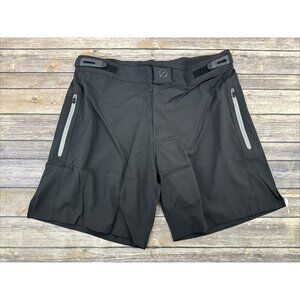 Hollowrock Athletic Shorts Mens Size L Black Zip Pocket Gym Training New